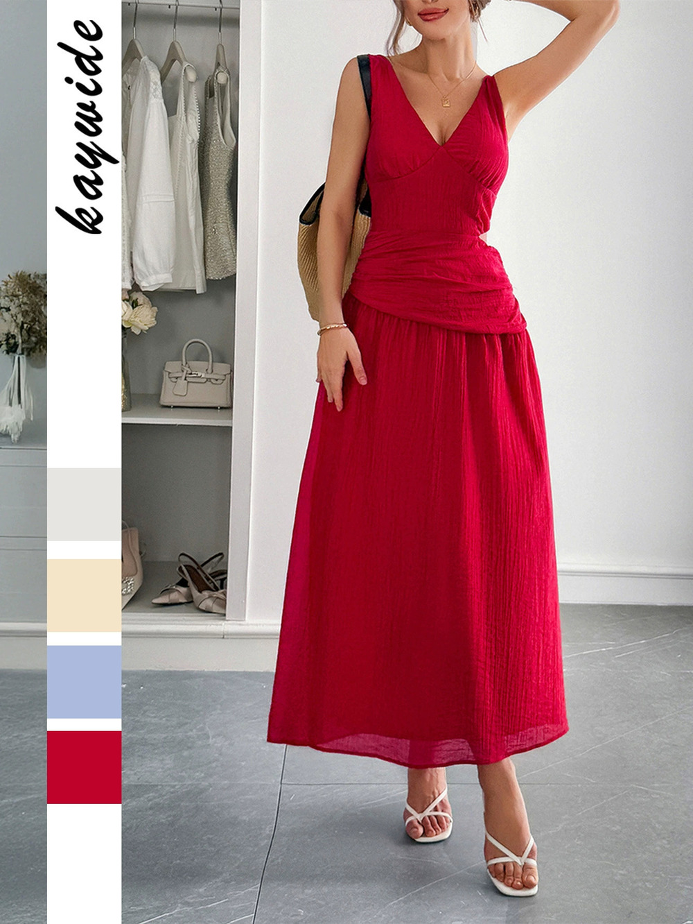 Zara Di Yun Waist Cutout Maxi Dress Spring Summer